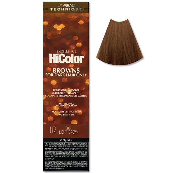 LOREAL HICOLOR BROWNS - H2 COOL LIGHT BROWN 49.29oz/1.74oz image 0