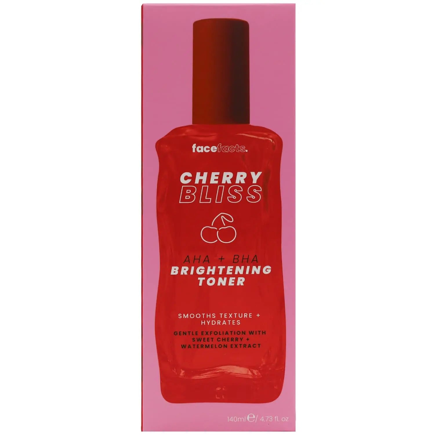 FACEFACTS CHERRY BLISS AHA + BHA BRIGHTENING TONER 140ml/4.73oz