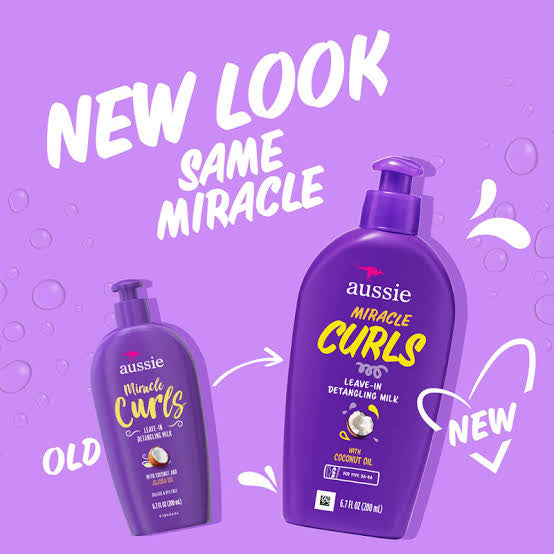 AUSSIE MIRACLE CURLS LEAVE-IN DETANGLING MILK 6.7oz/200ml image 1