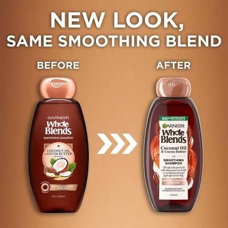GARNIER WHOLE BLENDS COCONUT OIL & COCOA BUTTER SMOOTHING SHAMPOO 12.5oz/370ml