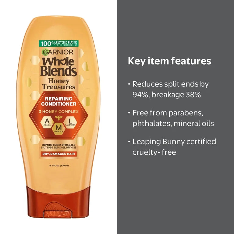 GARNIER WHOLE BLENDS HONEY TREASURES REPAIRING CONDITIONER 12.5oz/370ml