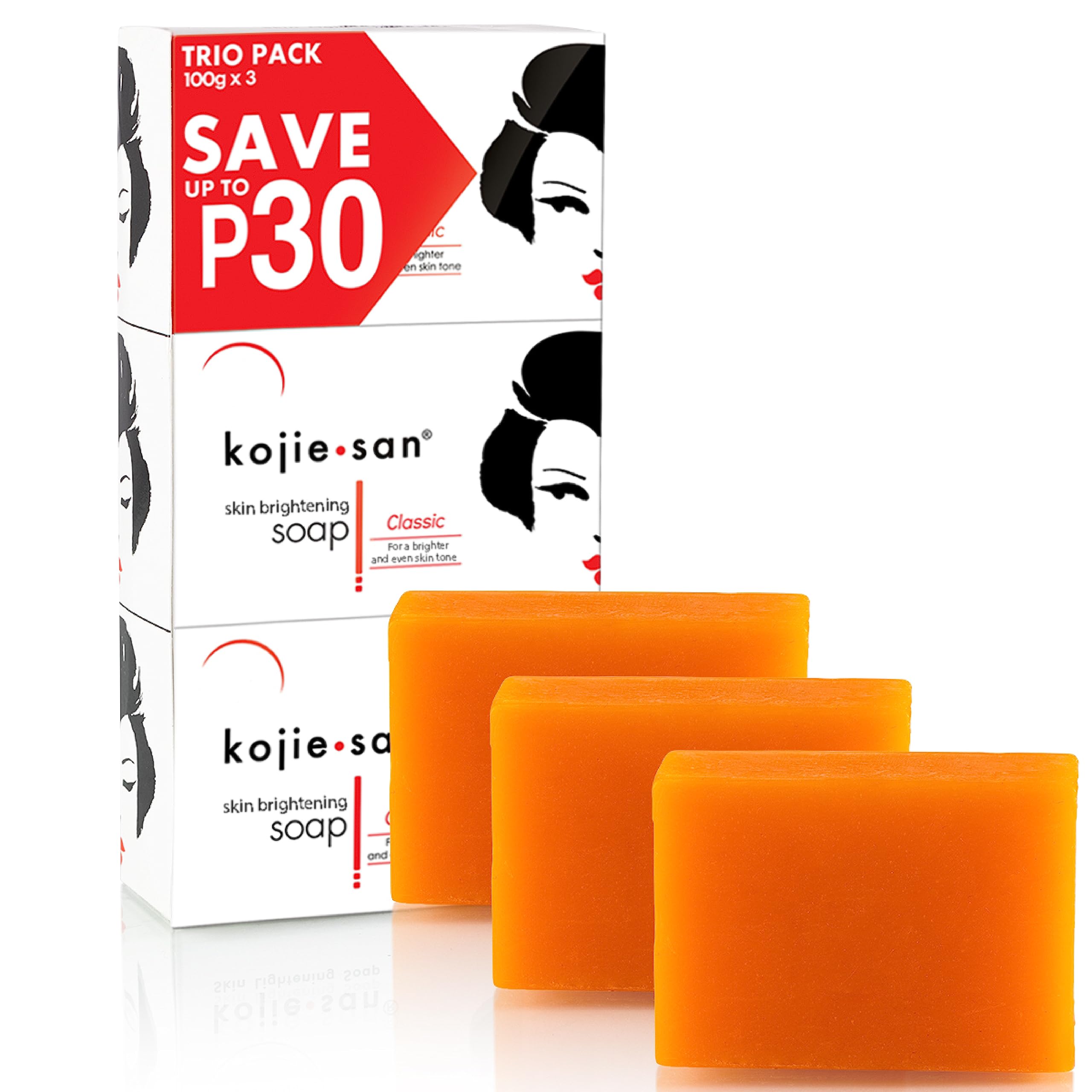 KOJIE SAN SKIN LIGHTENING SOAP - PACK OF 3 300g