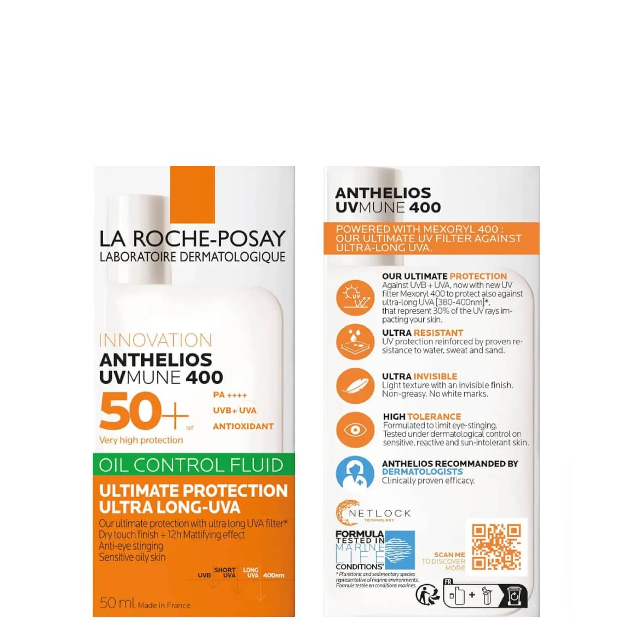 LA ROCHE-POSAY ANTHELIOS UVMUNE 400 OIL CONTROL FLUID UVB + UVA 50ML