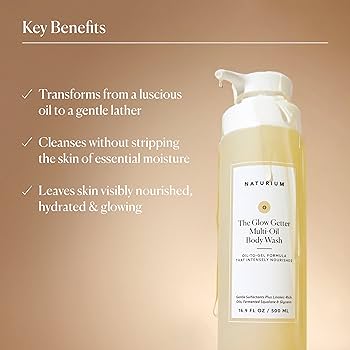 NATURIUM THE GLOW GETTER MULTI-OIL BODY WASH 16.9oz/500ml