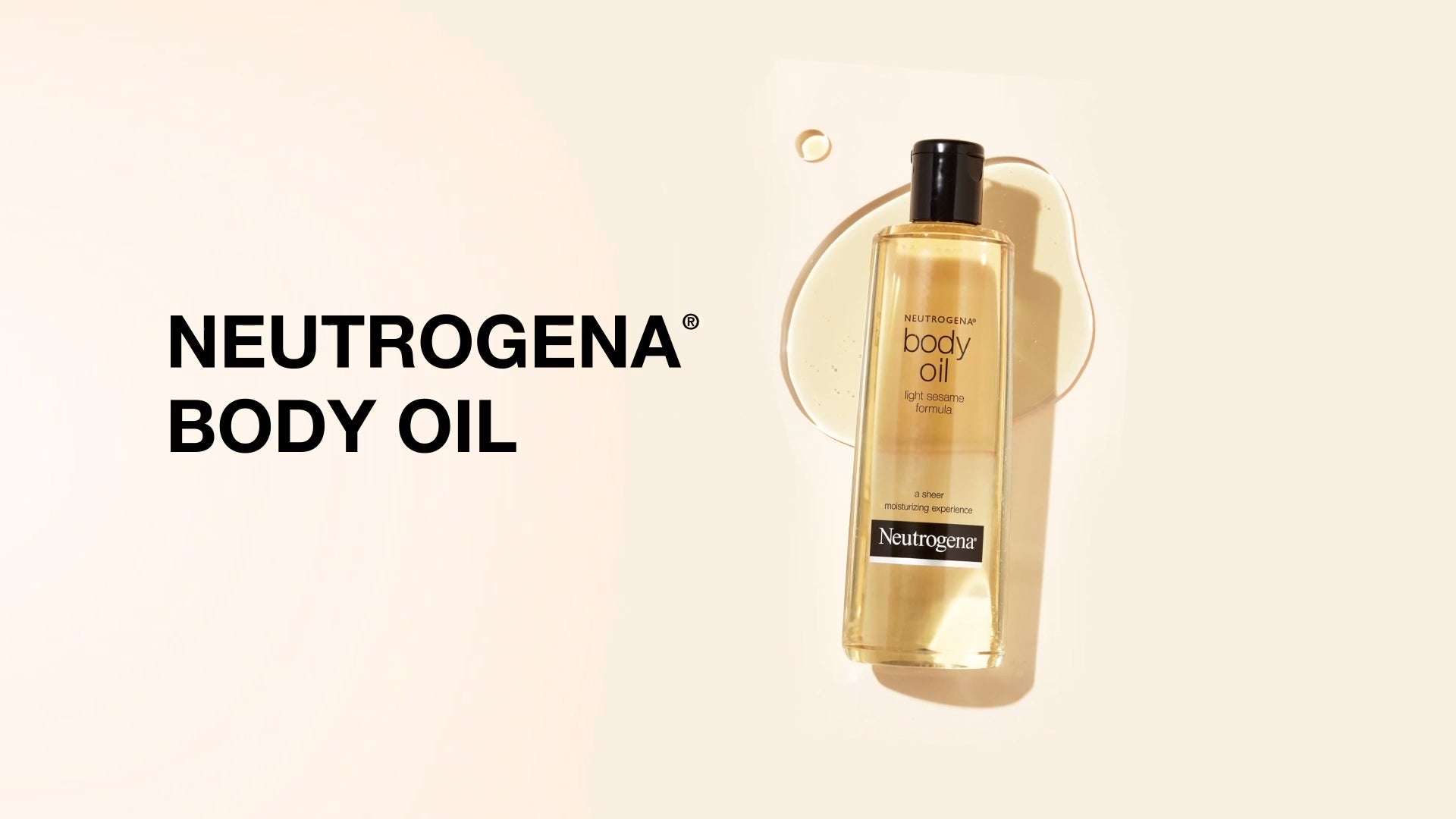 NEUTROGENA BODY OIL - LIGHT SESAME FORMULA 8.5oz/250ml