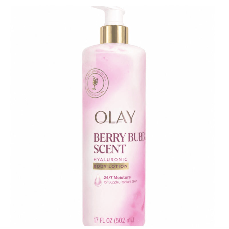 OLAY BERRY BUBBLE SCENT HYALURONIC BODY LOTION 17oz/502ml