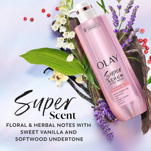 OLAY SUPER SERUM BODY WASH - FOR NORMAL SKIN 18.5oz/547ml
