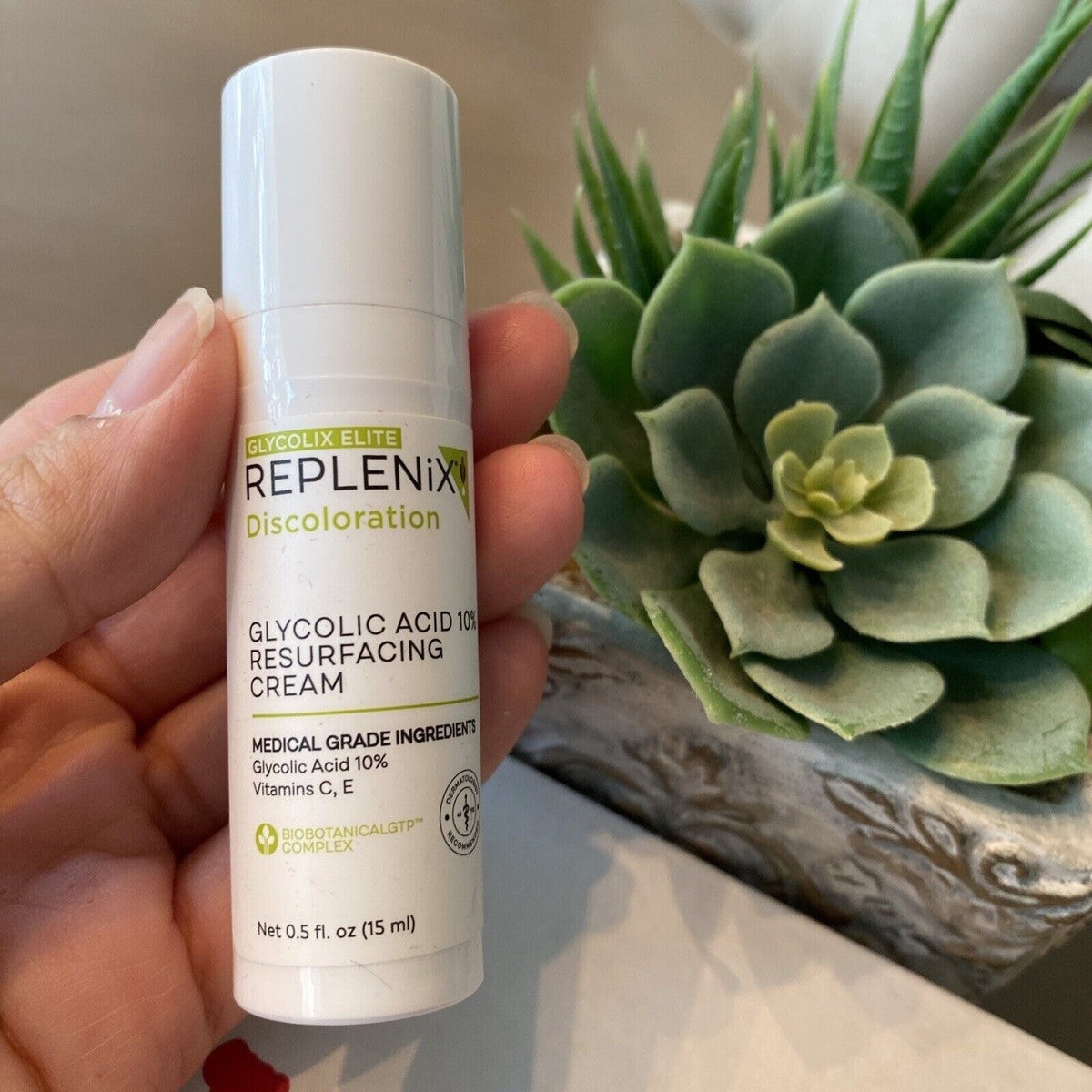 REPLENIX GLYCOLIC ACID 10% RESURFACING CREAM 0.5oz/15ml