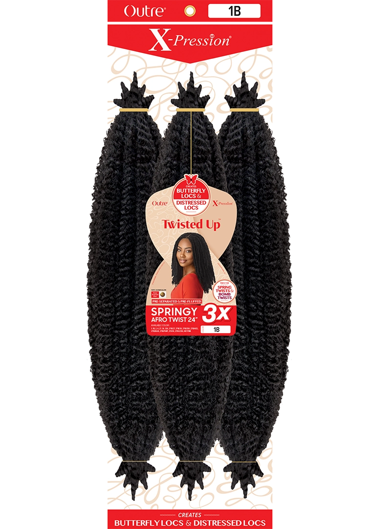 OUTRE XPRESSION TWISTED UP 3X SPRINGY AFRO TWIST 24"