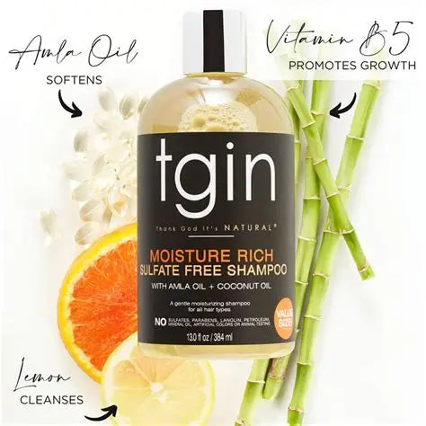 TGIN MOISTURE RICH SULFATE FREE SHAMPOO 384ml