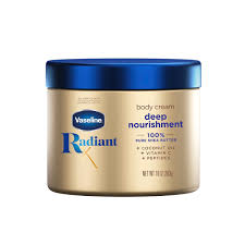 VASELINE RADIANT X DEEP NOURISHMENT BODY CREAM 10oz/283g