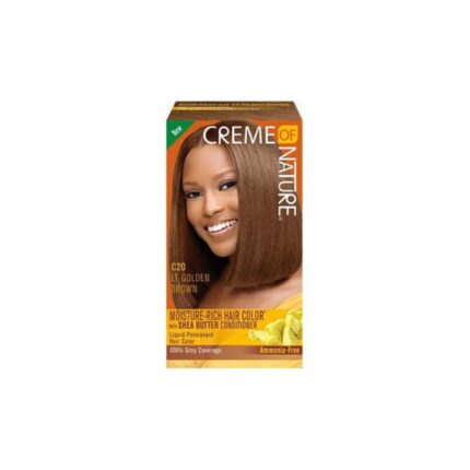 CREME OF NATURE MOISTURE RICH HAIR COLOR C20 LT GOLDEN BROWN