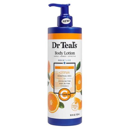 DR TEAL'S BODY LOTION GLOW & RADIANCE CITRUS ESSENTIAL OIL VITAMIN C 18oz