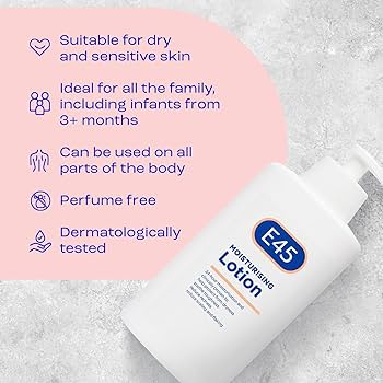 E45 MOISTURISING LOTION FOR DRY AND SENSITIVE SKIN 500ml