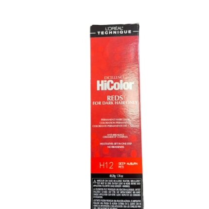 LOREAL HICOLOR REDS - H12 DEEP AUBURN RED 49.29g/1.74oz